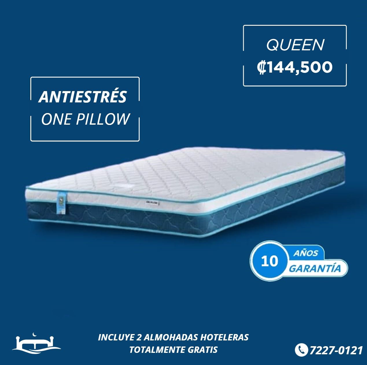 COLCHON ANTIESTRÉS ONE PILLOW QUEEN